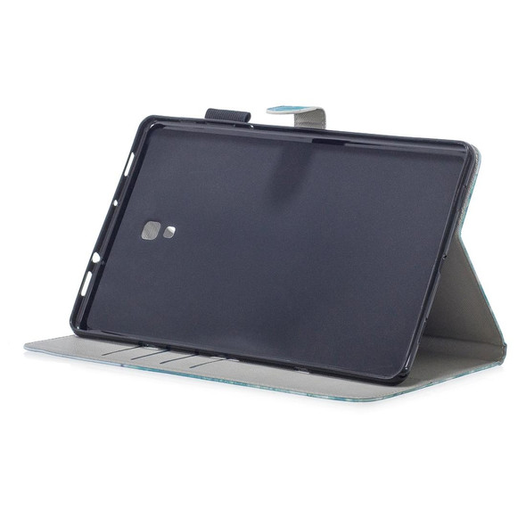 3D Horizontal Flip Leatherette Case with Holder & Card Slots - Galaxy Tab A 10.5(Blue Coconut Grove)