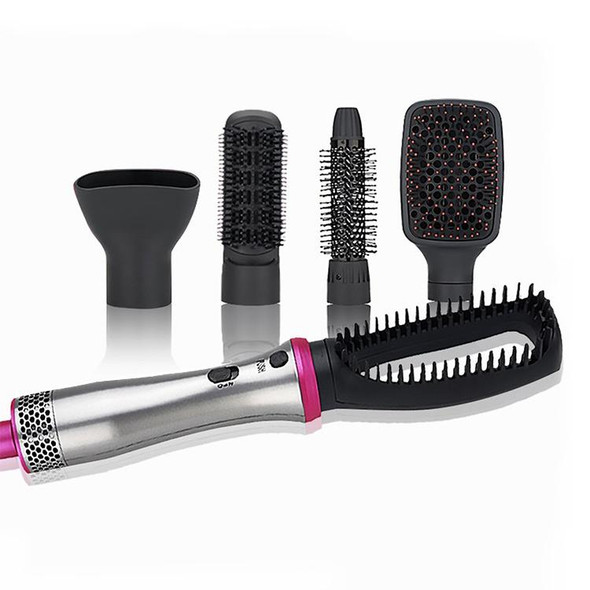 Five-in-one Multifunctional Head-changing Hairbrush Comb Straight Dual-purpose Electric Straight Hair Comb(EU Plug)