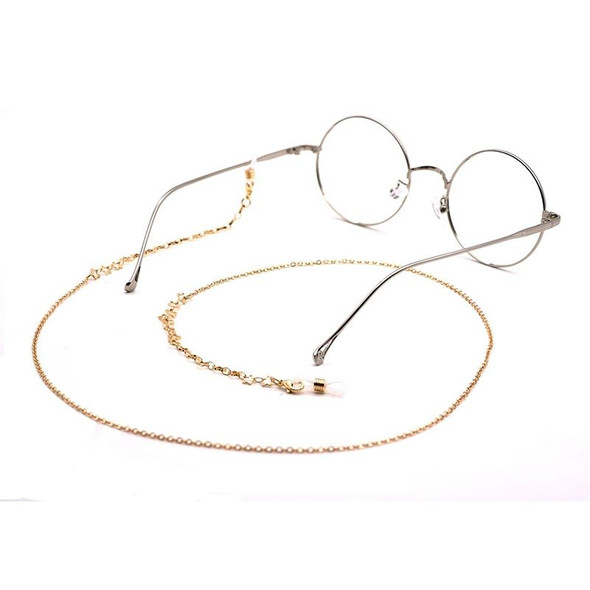 2 PCS Stars Style Hollow Fashion Simple Eyeglasses Chain(Gold)