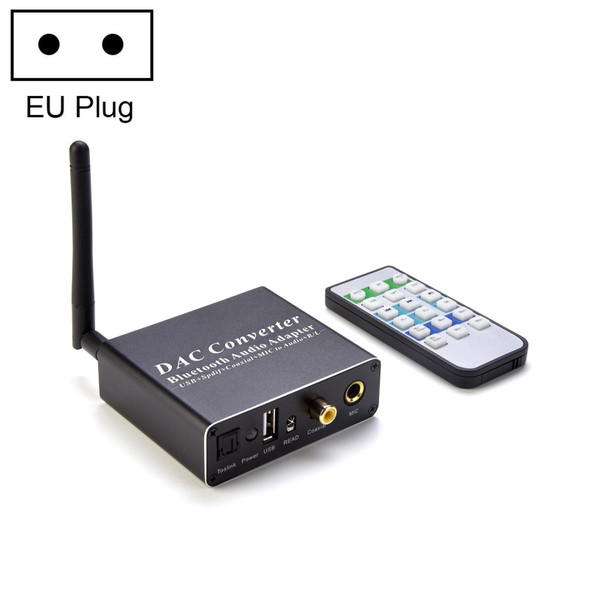 NK-Q8 Bluetooth Audio Adapter DAC Converter with Remote Control, EU Plug