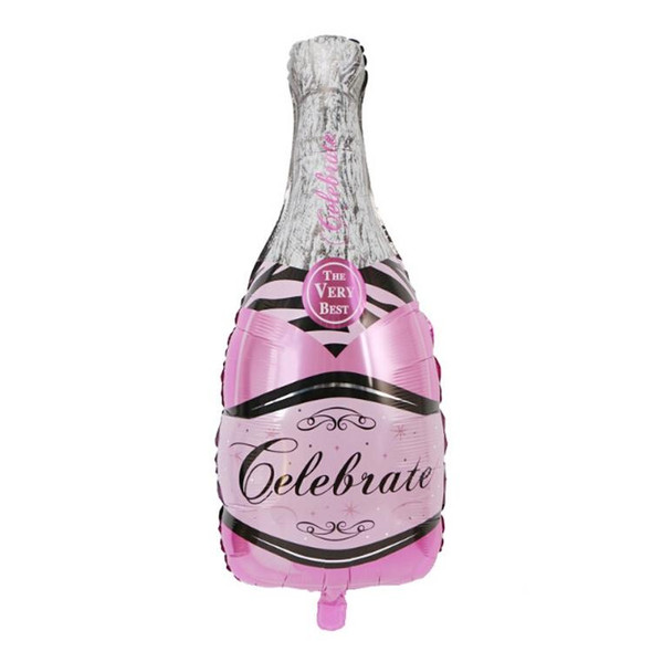 2 PCS Birthday Party Celebration Decoration Wine Bottle Wine Glass Foil Balloon, Specificate:Large Powder Bottle
