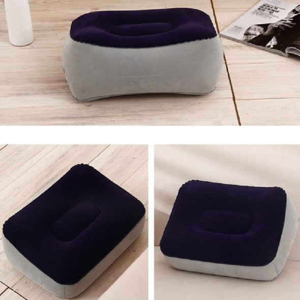 Travel Portable Inflatable Foot Rest Pilllow Mat Pad, Size:16x9cm(Gray Blue)