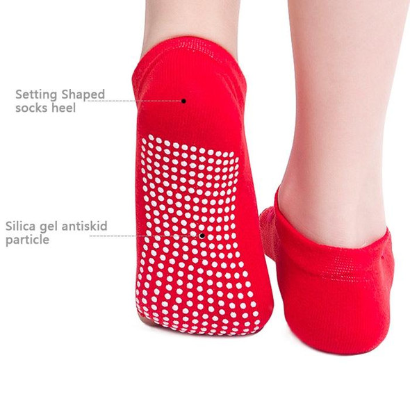 One Pair Open Toe Open Instep Anti-slip Sports Female Yoga Socks, Size: 34 - 39 (EUR)(Magenta)