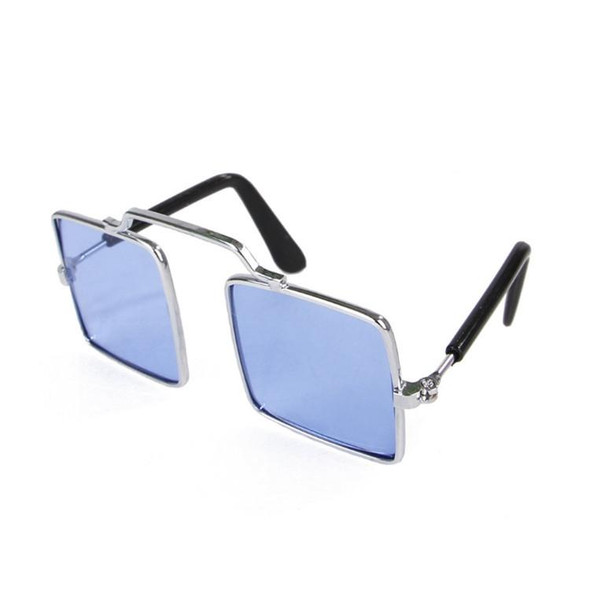 4 PCS Pet Jewelry Cat Photo Funny Props Personality Glasses(Clear Blue)