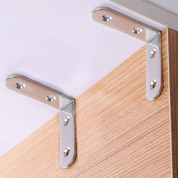 10 PCS Stainless Steel 90 Degree Angle Bracket,Corner Brace Joint Bracket Fastener Furniture Cabinet Screens Wall (85mm)