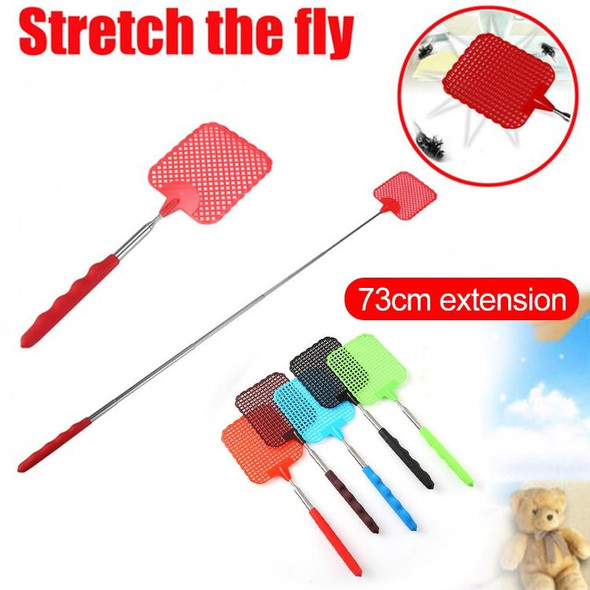 Creative Retractable Plastic Fly Swatter Summer Supplies Mosquito Swatter(Black)