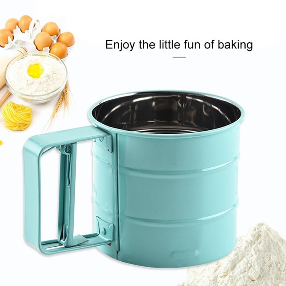 2 PCS Flour Sieve Baking Tool Hand-pressed Flour Sieve(Blue)