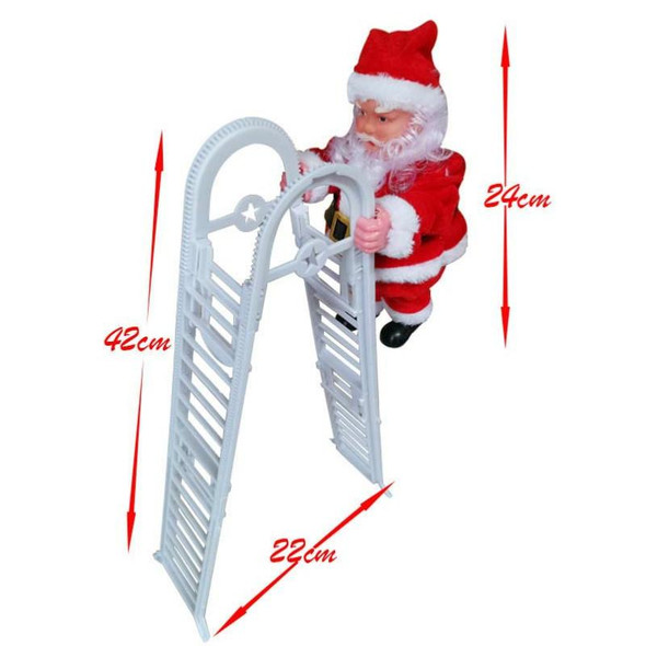 Electric Santa Claus Toy Christmas Children Gift Decoration, Specification: Double Ladder C