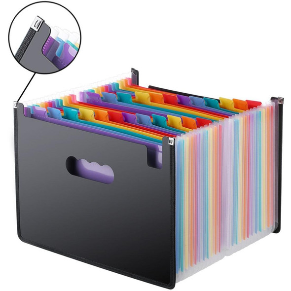 Organ Expanding Colored File Folder A4 Organizer Portable Business Office Supplies, Size: 33x23.5cm, Size:37 Pockets