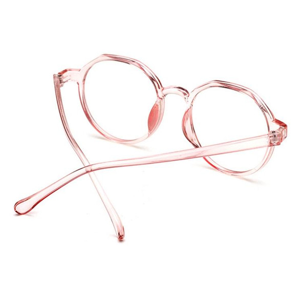 Fashion Eyeglasses Retro TR Frame Plain Glass Spectacles(Pink)