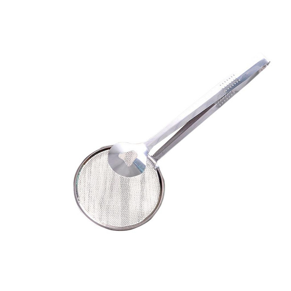 Stainless Steel Fried Food Drain Net Spoon with Clip