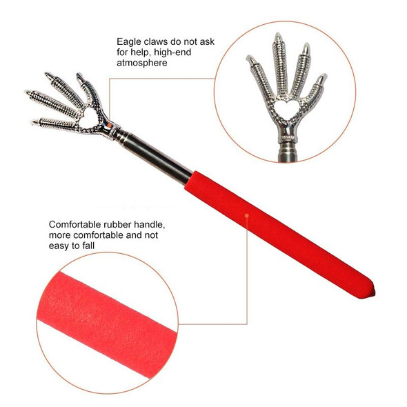 10 PCS Practical Handy Stainless Telescopic Pocket Scratching Massage Kit Bear claw back scratcher(Color Random delivery)