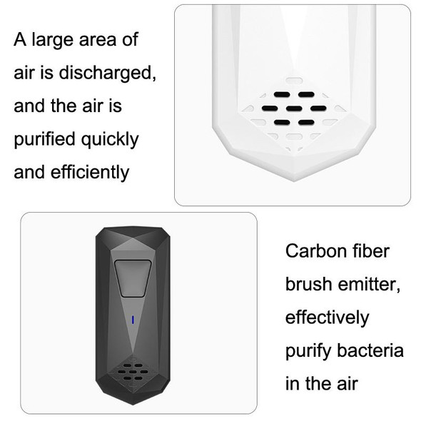 CT02 Negative Ion Air Purifier Pet Deodorant Removal Cleaner, Product specifications: US Plug(Black)