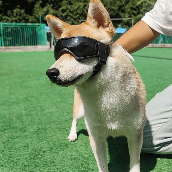 Pet Anti-UV Soft Frame Goggles Dog Sunglasses(Black)