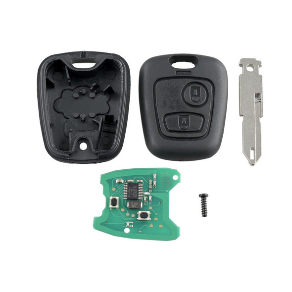 PEUGEOT 206 2 Buttons Intelligent Remote Control Car Key with Integrated Chip & Battery, Frequency: 433MHz