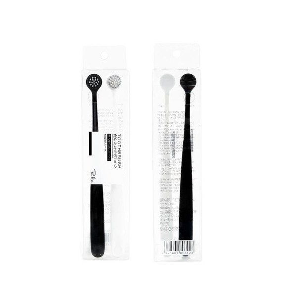 3 Boxes RAOYI Spiral Hair Couple Teeth Brush Small Round Head Adult Soft Hair Toothbrush(Black+White)