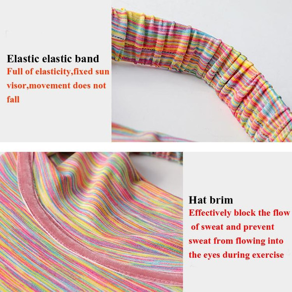 2 PCS Sports Headband Empty Top Hat Summer Outdoor Sunscreen Breathable Riding And Running Peaked Cap - Men And Women, Size: Free Szie(Seven Colorful)