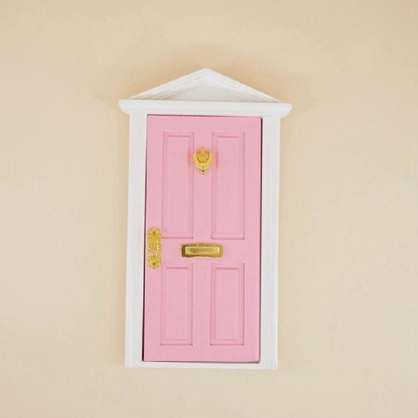 1:12 Doll House Miniature Fairy Tale Door Playing House Toy(Pink)