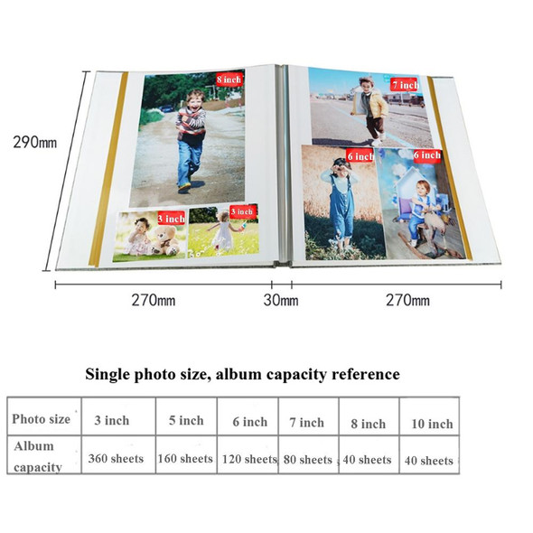 10 Inch 20 Pages/40P Cloth Photo Album Self-Adhesive DIY Laminated Photo Album(Red)