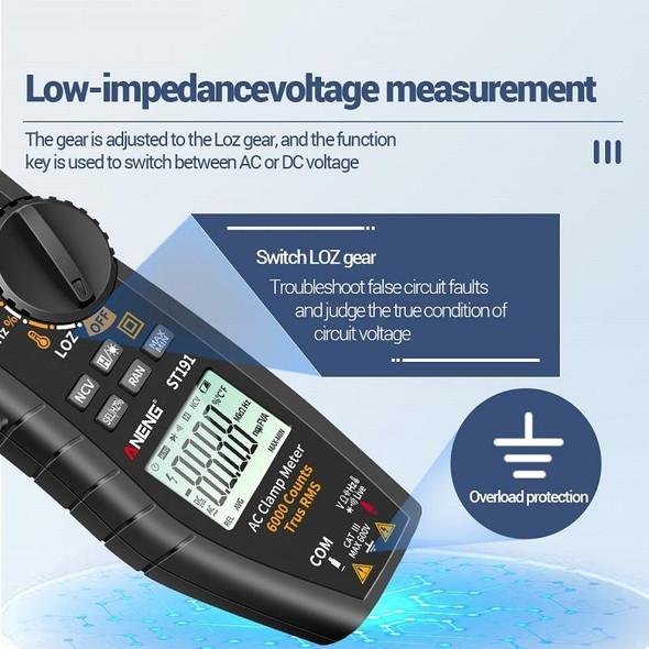 ANENG ST191 Multifunctional AC And DC Clamp Digital Meter