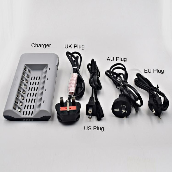 100-240V 8 Slot Battery Charger for AA & AAA Battery, EU Plug