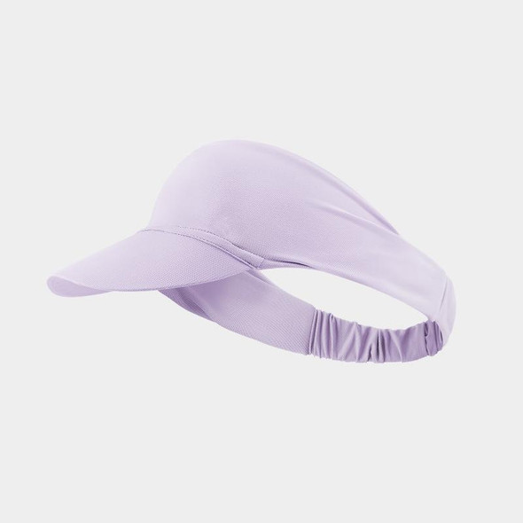 2 PCS Sports Headband Empty Top Hat Summer Outdoor Sunscreen Breathable Riding And Running Peaked Cap - Men And Women, Size: Free Szie(Light Purple)