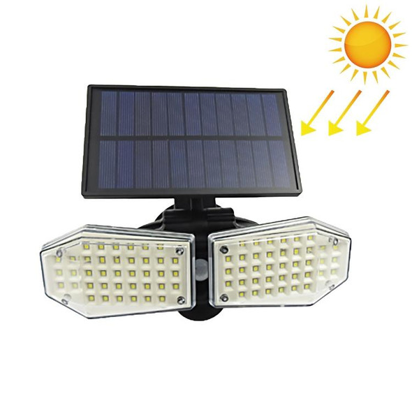 78 LEDs Home Lighting Integrated Courtyard Waterproof Double Heads Rotatable Solar Wall Light Street Light