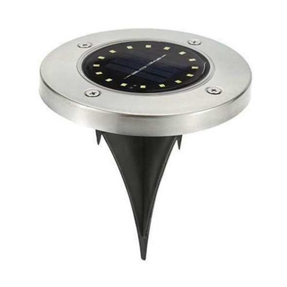 2 PCS 16 LEDs Solar Powered Buried Light Under Ground Lamp IP65 Waterproof Outdoor Garden Street Light (Warm White)