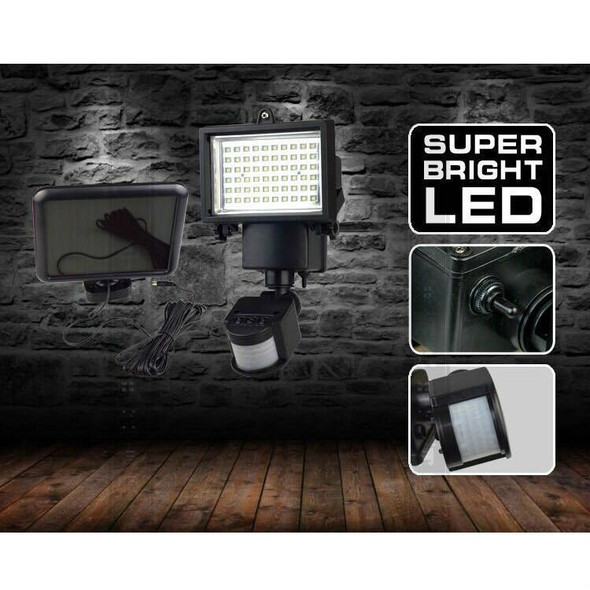 Outdoor Solar Sensor Security Flood Light Spot Lamp Energy Saving Solar Lights 60 LEDs