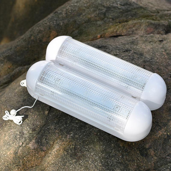 Double-lamp Wall-mounted LED Solar Powered Shed Light IP44 Waterproof Outdoor Pull Lamp