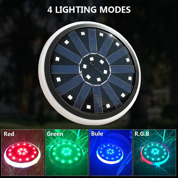 LED Solar Buried Lamp Stainless Steel Outdoor RGB Grass Garden Light