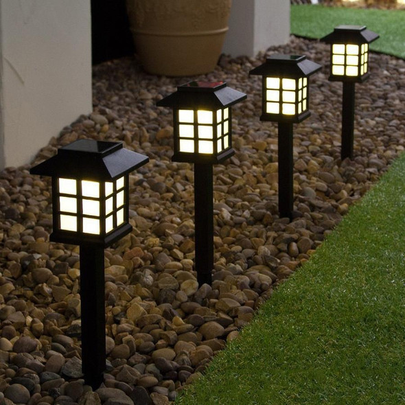 4 PCS Outdoor Solar Garden Night Light LED Household Small House Lawn Light(Colorful Light)