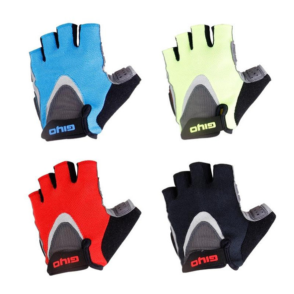 GIYO S-01 GEL Shockproof Cycling Half Finger Gloves Anti-slip Bicycle Gloves, Size: S(Blue)