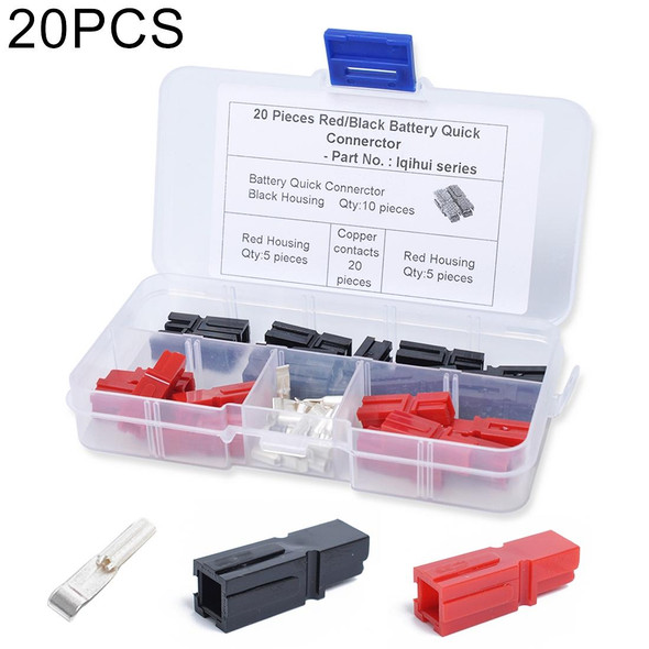 Anderson 20 PCS 30Amp Car Battery Quik Connector Powerpole Electrical Connector Plug for Golf Trolley / Trailer / RV