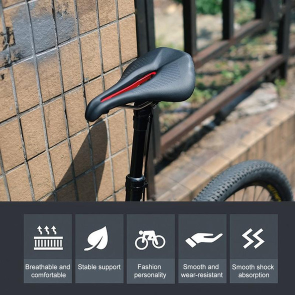 PROMEND SD-576 Nylon Fiber Triathlon Bicycle Saddle (Black Red)