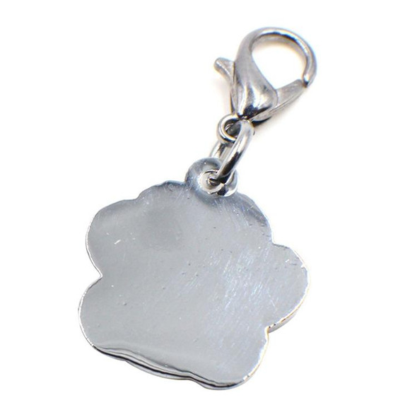 10 PCS Enamel Cat Dog  Bear Paw Prints Key Chain Jewelry Making