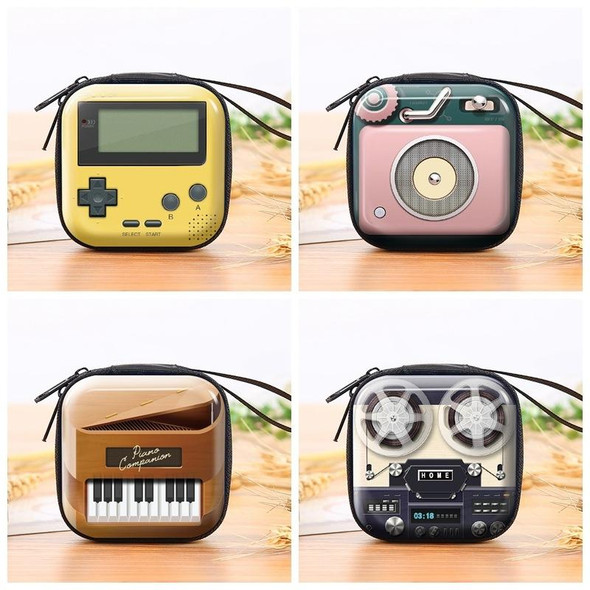 10 PCS Children Holiday Gift Practical Coin Purse Retro Electrical Toy Bag 7cm x 7cm x 3cm(Broadcast Machine)