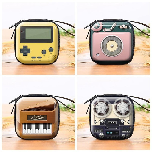 10 PCS Children Holiday Gift Practical Coin Purse Retro Electrical Toy Bag 7cm x 7cm x 3cm(Electronic Organ)