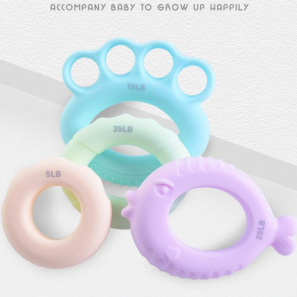 3 PCS Children Grip Ring Finger Strength Training Finger Power Device, Specification: 15LB (Finger Marks Light Blue) 