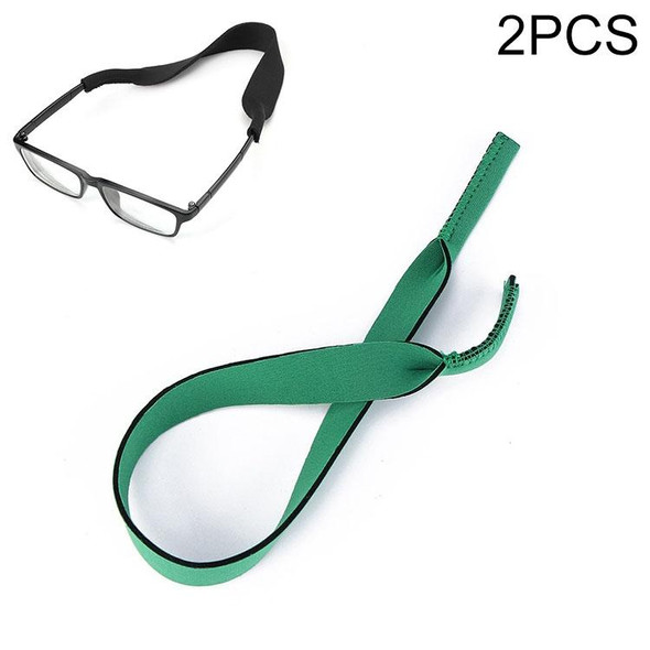 2 PCS Neoprene Diving Swimming Glasses Band Sunglasses Sponge Rope(Green)