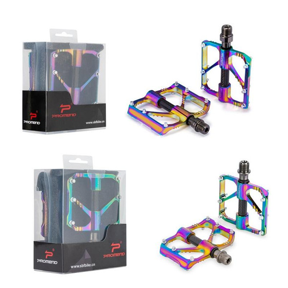 1 Pair PROMEND Three Peilin Bearing Aluminum Alloy CNC Bicycle Colorful Pedal PD-R87CY