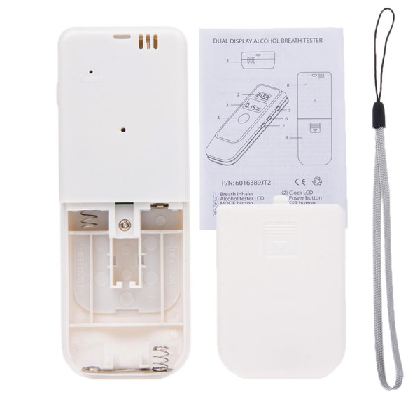 Dual Digital Breath Alcohol Tester with Lanyard