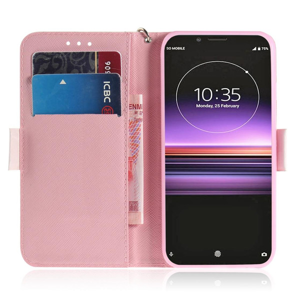 3D Painting Pattern Coloured Drawing Horizontal Flip Leatherette Case with Holder & Card Slots & Wallet - Sony Xperia 1 / Xperia XZ4(Mognolia)