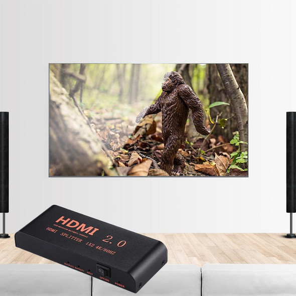 CY-041 1X2 HDMI 2.0 4K/60Hz Splitter, EU Plug