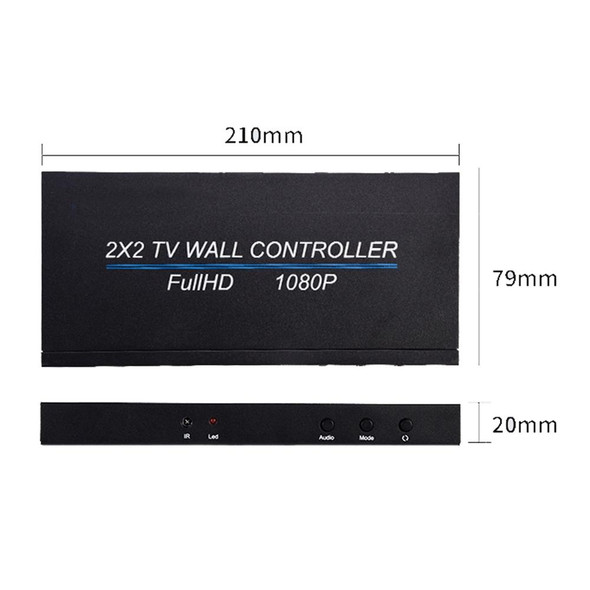 BT14 2X2 HDMI TV Wall Controller Multi-screen Splicing Processor