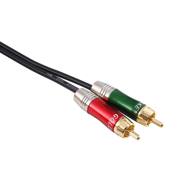 30cm Metal Head 3 Pin XLR CANNON Female to 2 RCA Male Audio Connector Adapter Cable for Microphone / Audio Equipment