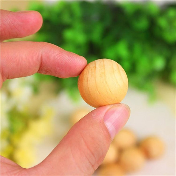 50 Pcs/10 Set  Wooden Anti-mold Moth Repellent Insect-repellent Natural Camphor Balls Wooden Balls