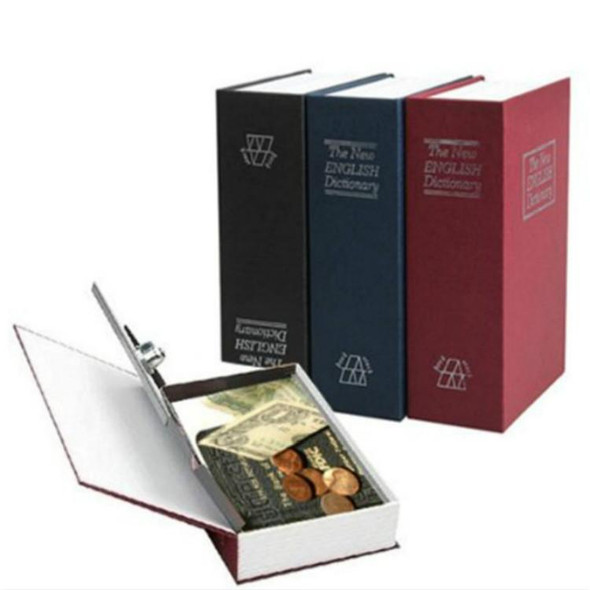 Simulation English Dictionary Book Safe Piggy Bank Creative Bookshelf Decoration, Trumpet Key Version, Color:Coffee