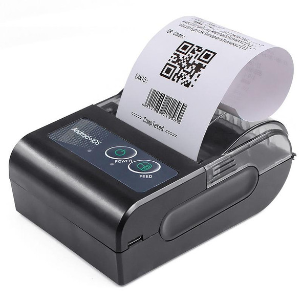 58HB6 Portable Bluetooth Thermal Printer Label Takeaway Receipt Machine, Supports Multi-Language & Symbol/Picture Printing, Model: US Plug (English )