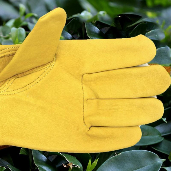 1 Pair JJ-GD305 Genuine Leatherette Stab-Resistant Cut-proof Garden Gloves, Size: L